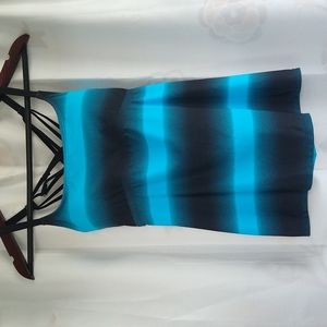 2pc Tankini swimsuit, Black and Blue, New without tags. Size Small